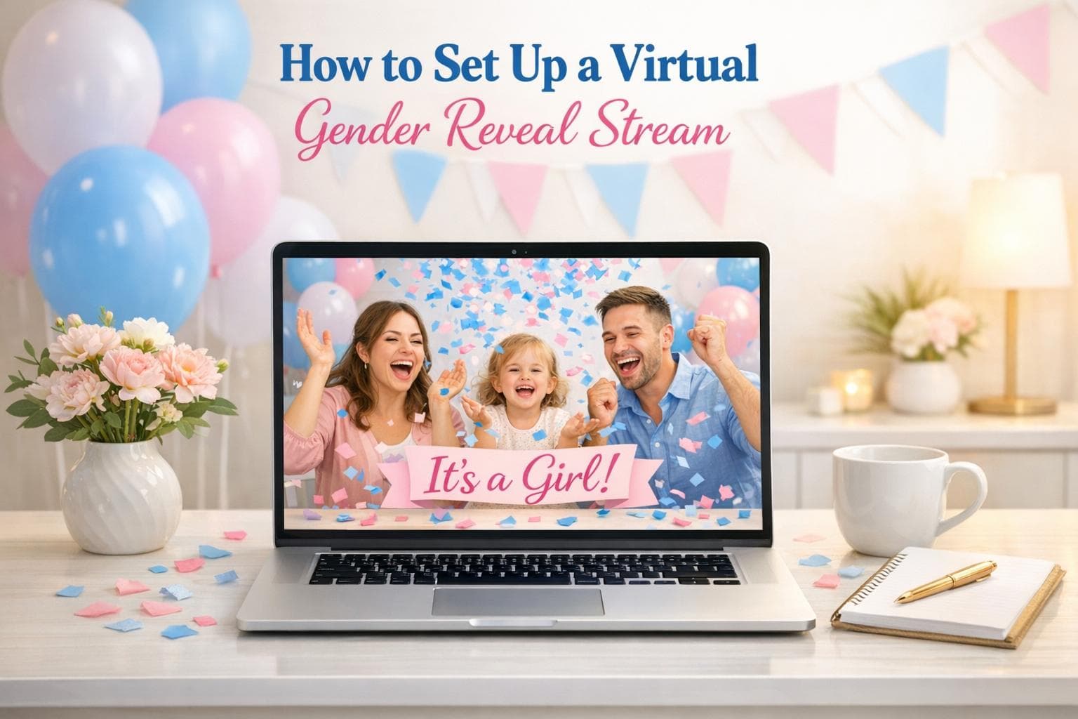 How to Set Up a Virtual Gender Reveal Stream