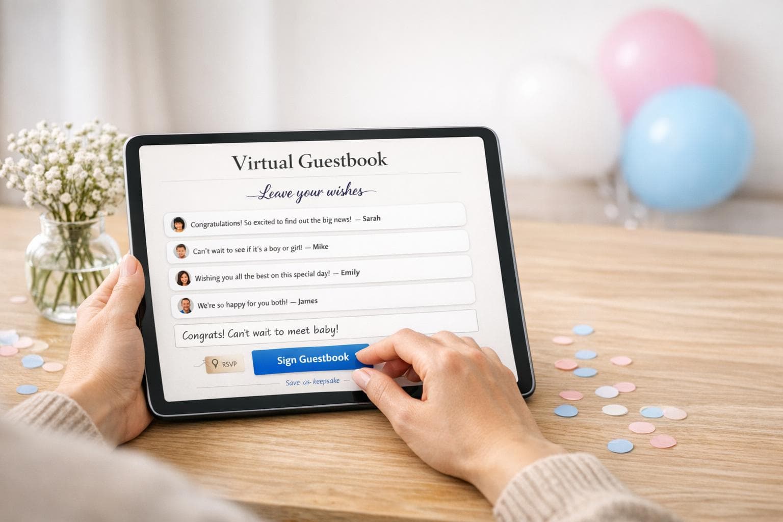 How to Set Up a Virtual Guestbook for Gender Reveals