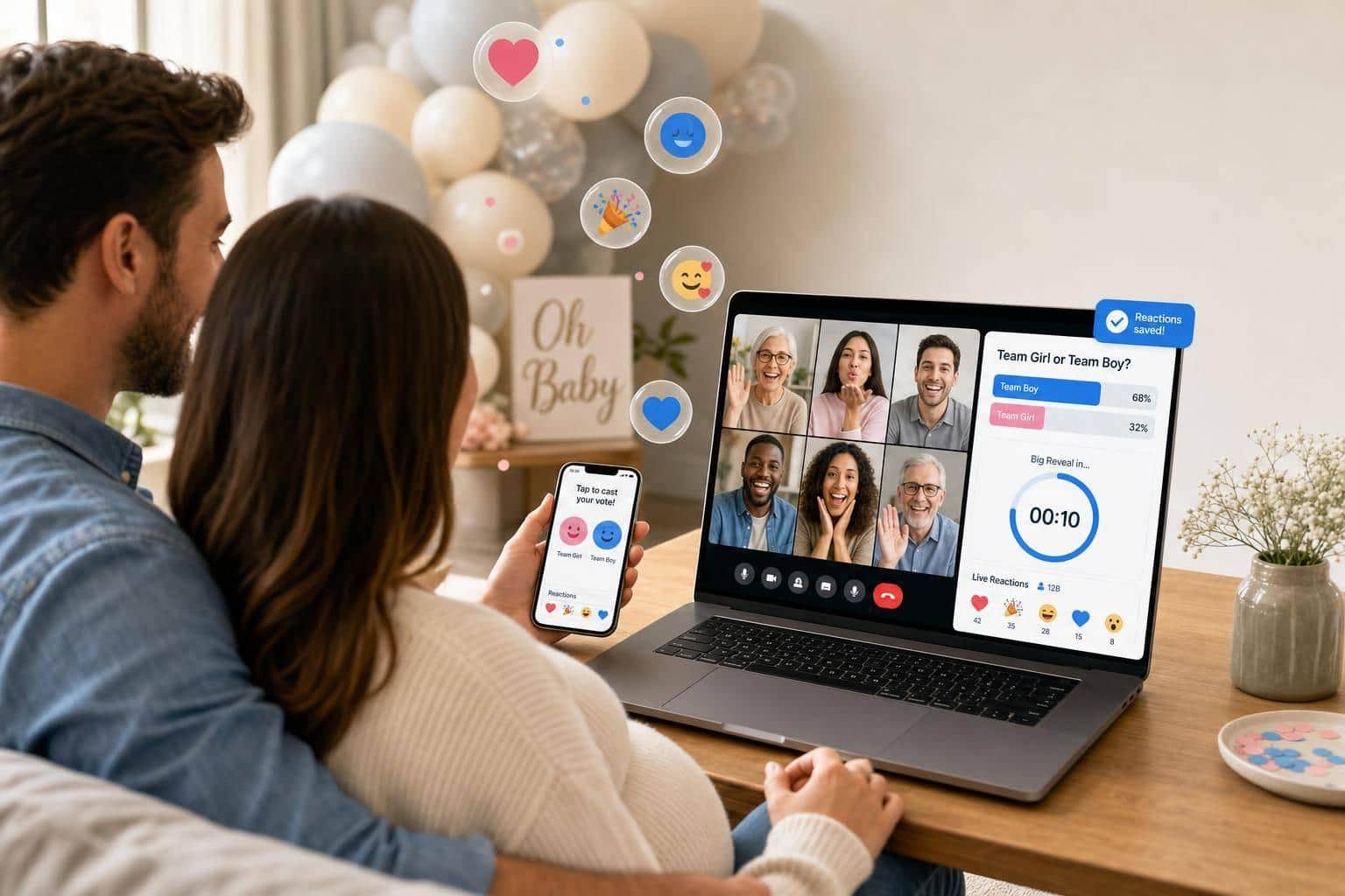 Interactive Chat Ideas for Virtual Gender Reveals