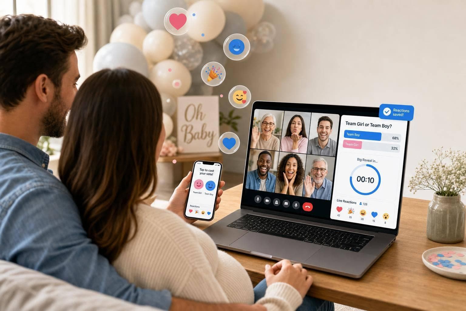 Interactive Chat Ideas for Virtual Gender Reveals
