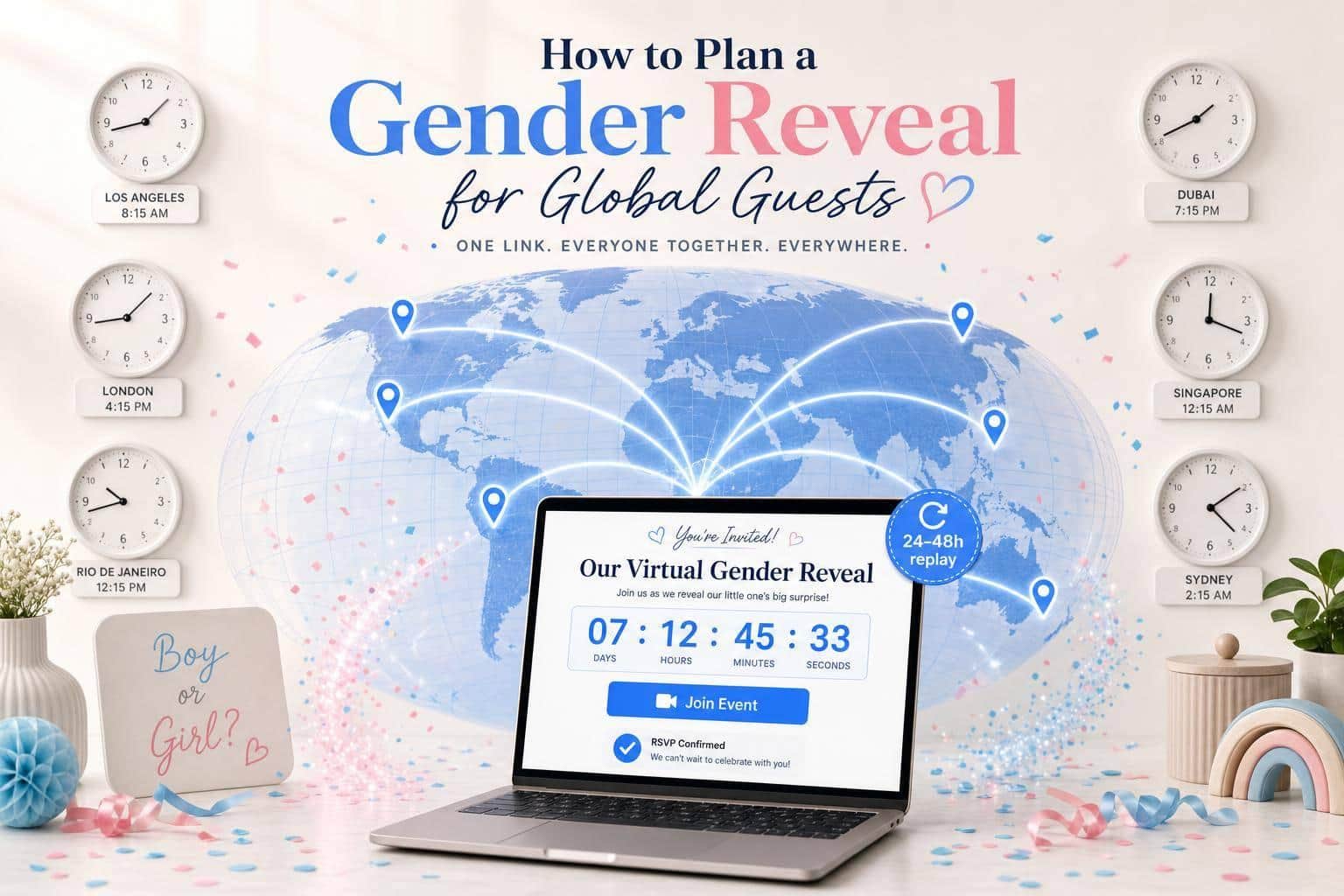 How to Plan a Gender Reveal for Global Guests