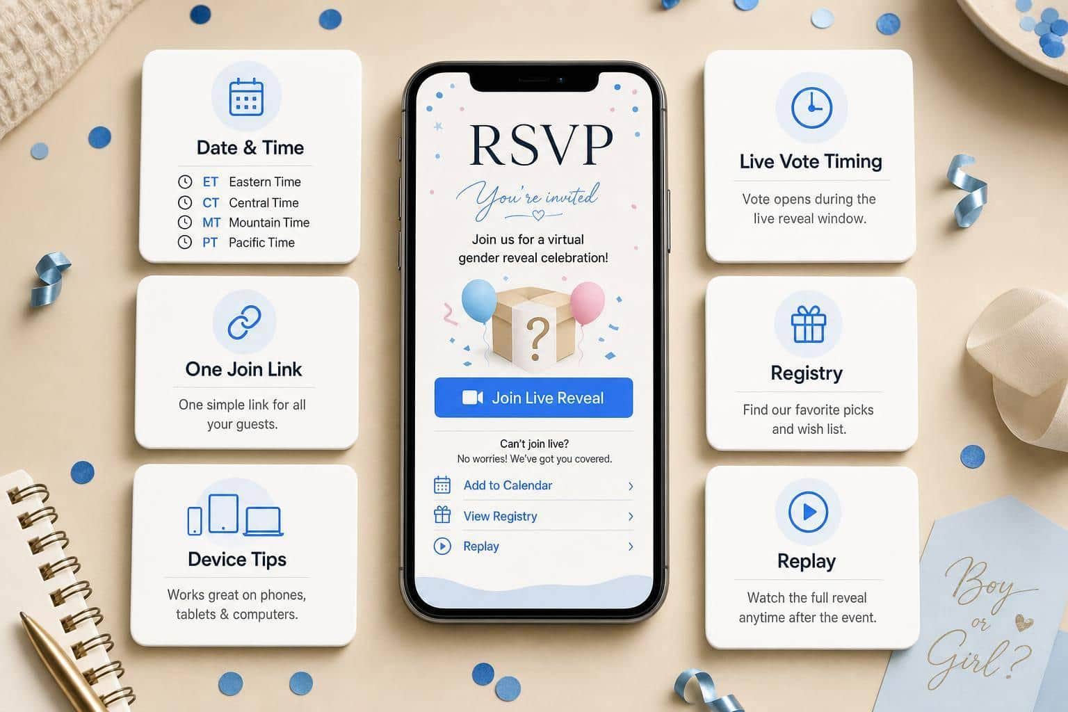 Gender Reveal RSVP Website: Message Setup Tips