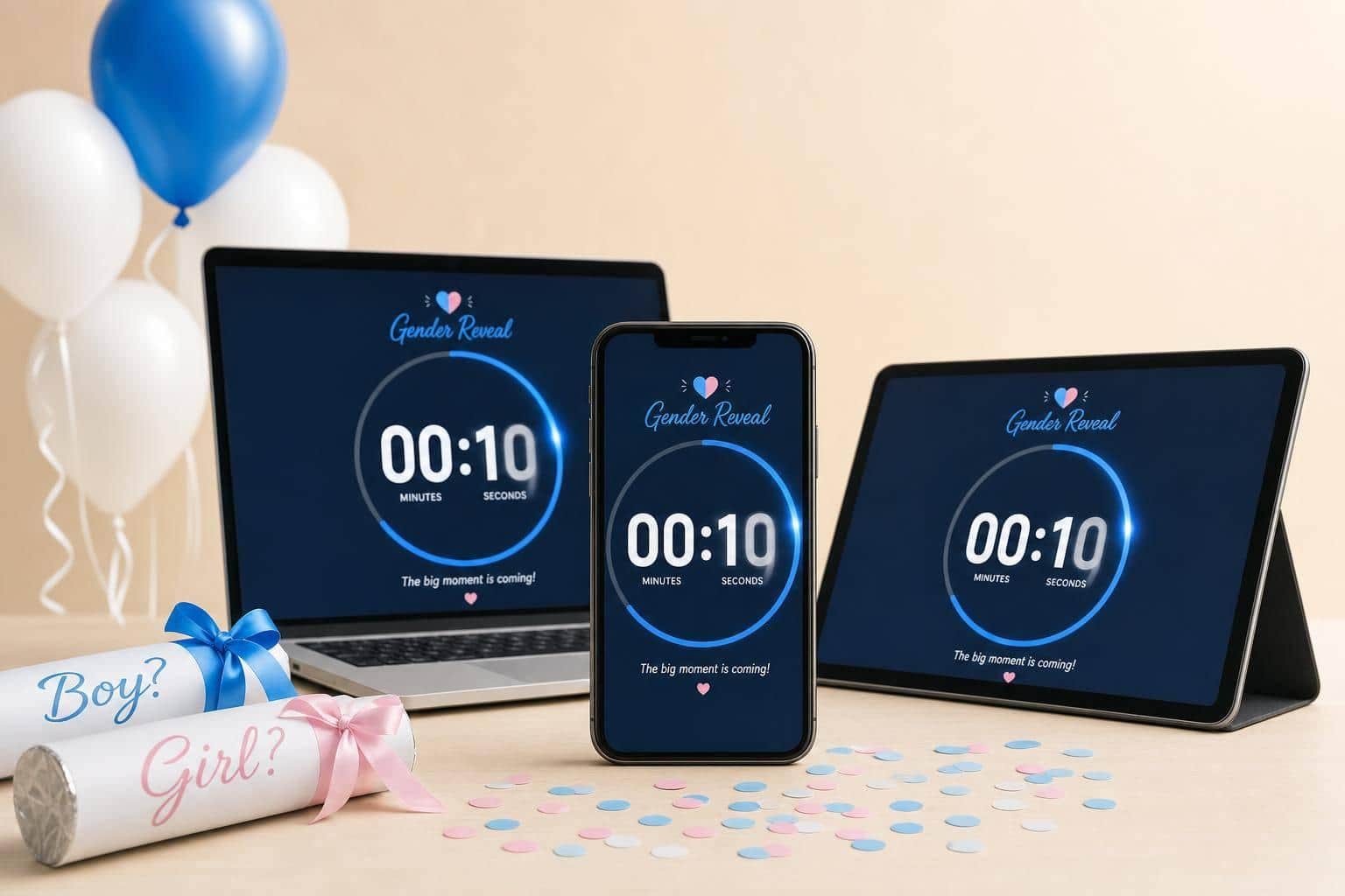 7 Gender Reveal Countdown Timer Ideas